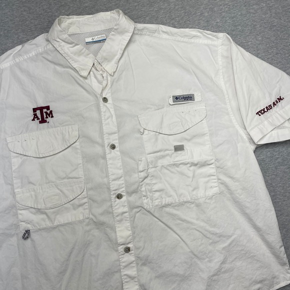 Columbia Other - Texas A&M Columbia PFG Shirt Mens XL Tamiami White NCAA Fishing VTG Aggies EUC